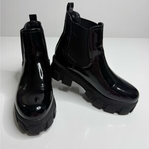Black Chunky Ankle Boots Chelsea boots
